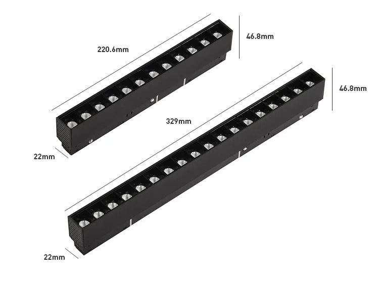 M20 Magnetic Grille Light LED Tracking Lighting 12W 18W