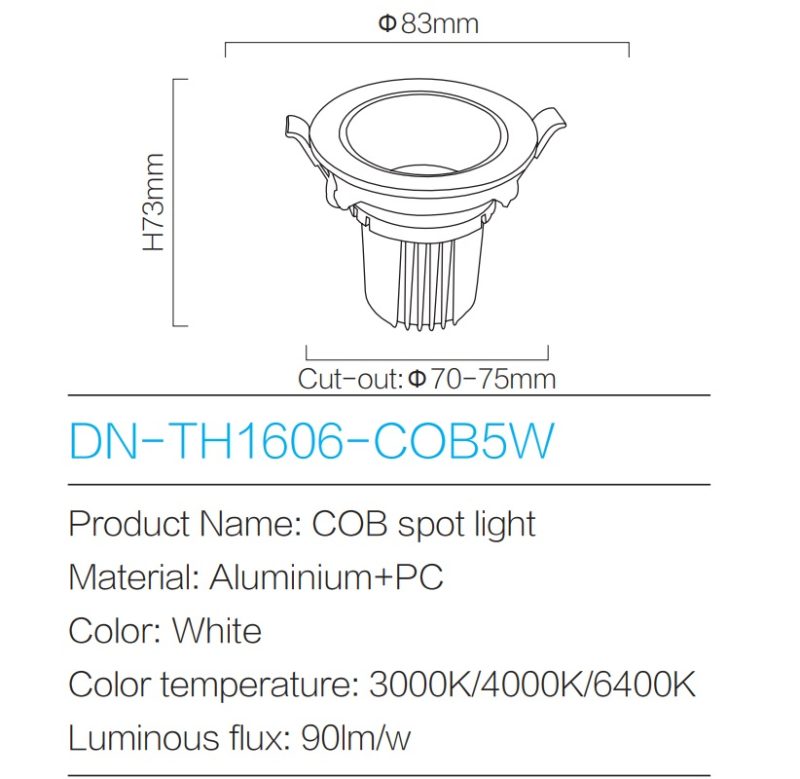 LED Spot Light DN-TH1606-COB5W