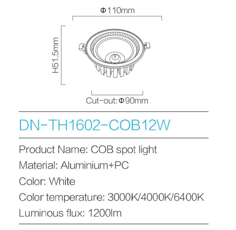 LED Sport Light DN-TH1602-COB12W