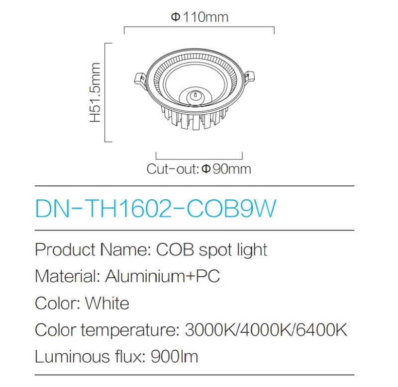 LED Sport Light DN-TH1602-COB9W