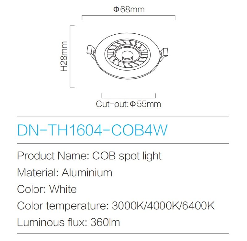 LED Sport Light DN-TH1604-COB4W