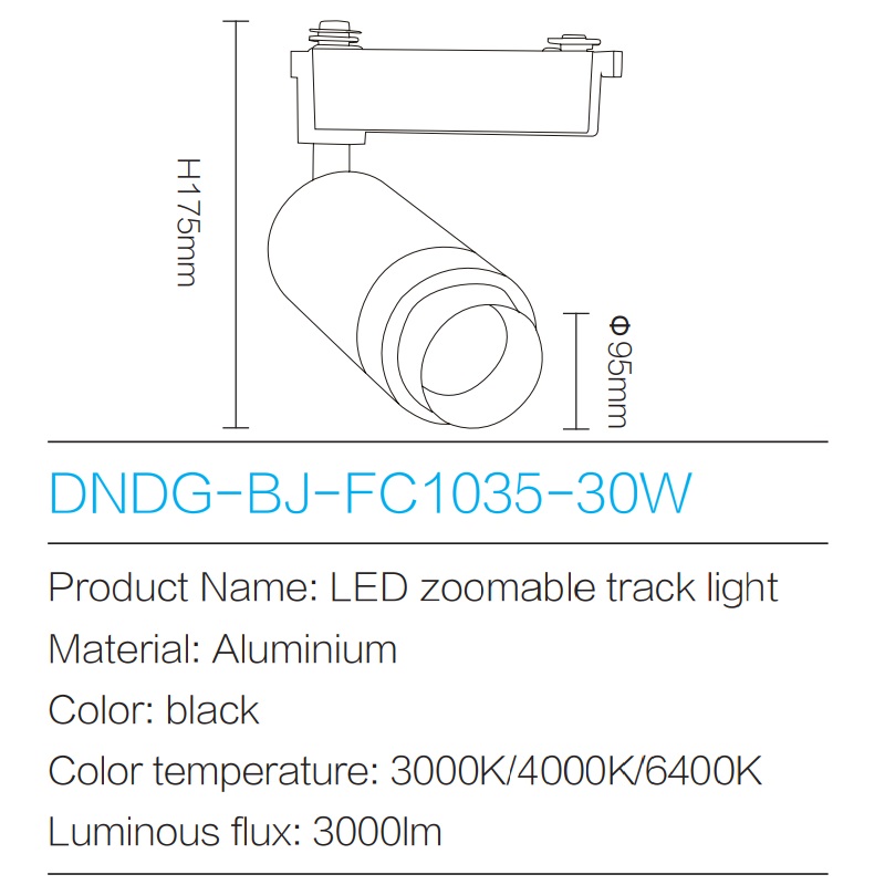 Zoomable Track Light BJ-FC-1035-30W