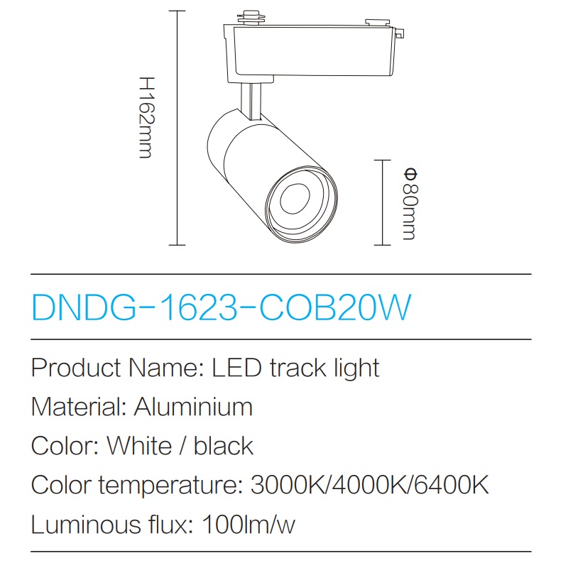 Track Light DG 1623-COB 20W