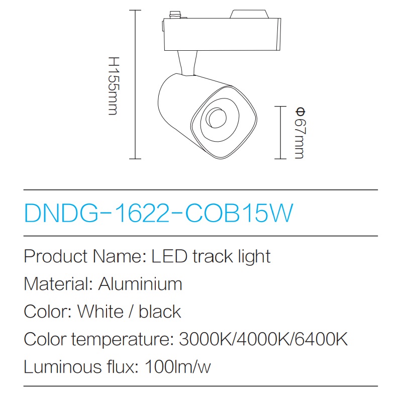 Track Light DG 1622-COB 15W