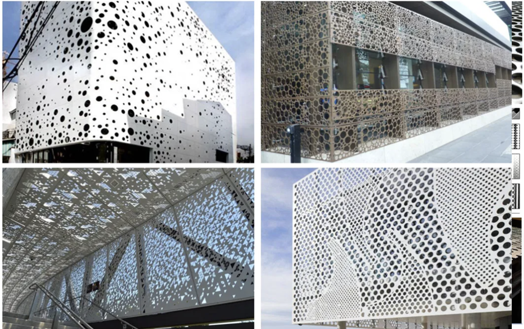 Aplikasi fasad perforated metal